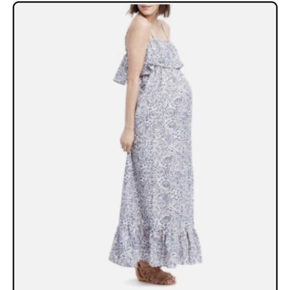 Motherhood Ruffled Tiered Maxi Sundress